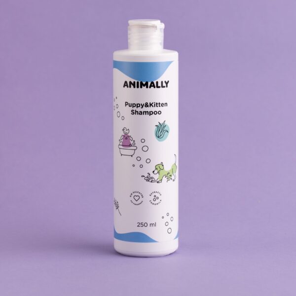 Animally Biologische Puppy- en kitten shampoo - speciaal voor de zachte vacht van kleine dieren 250ml - Afbeelding 2