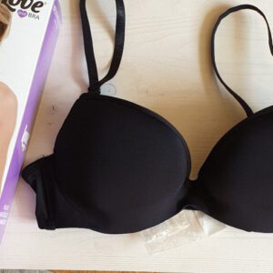 Italiaanse beha push-up afneembare schouderbanden, ZWART maat 80A