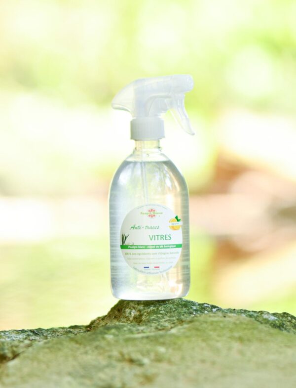 100% Plantaardige Marseille Raam spray reiniger LAVENDEL - anti-vlekken - glans ramen - Marseille zeep 500ml - Afbeelding 2