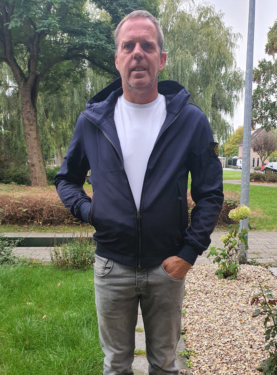 Just Key sport vest heren - regen vest met capuchon - zijzakken in BLAUW kleur maat  S/M