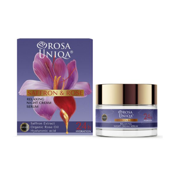 Nachtcrème met Roos en Saffraan, verjongend, 50ml