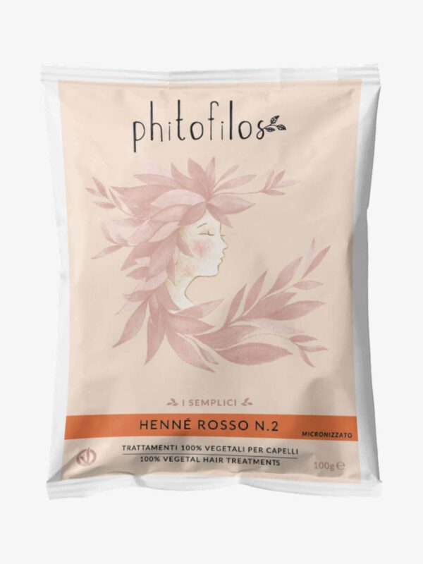 Gecertificeerde henna poeder kleur ROOD HENNA n.2, 100gr - Afbeelding 3
