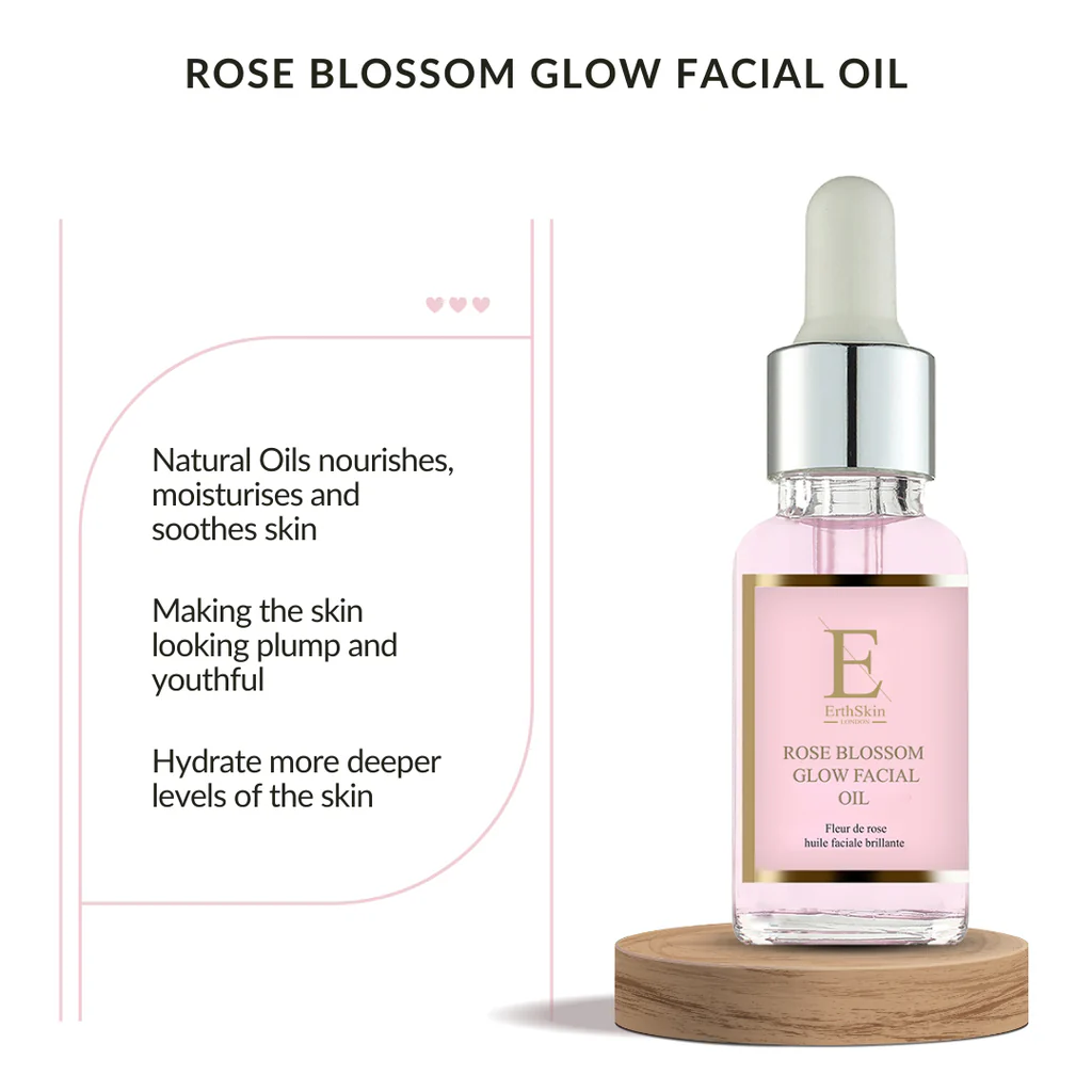 Luxe Rose Blossom Glow Gezichtsolie - beta - glucaan - verwen jezelf en je huid 30ml