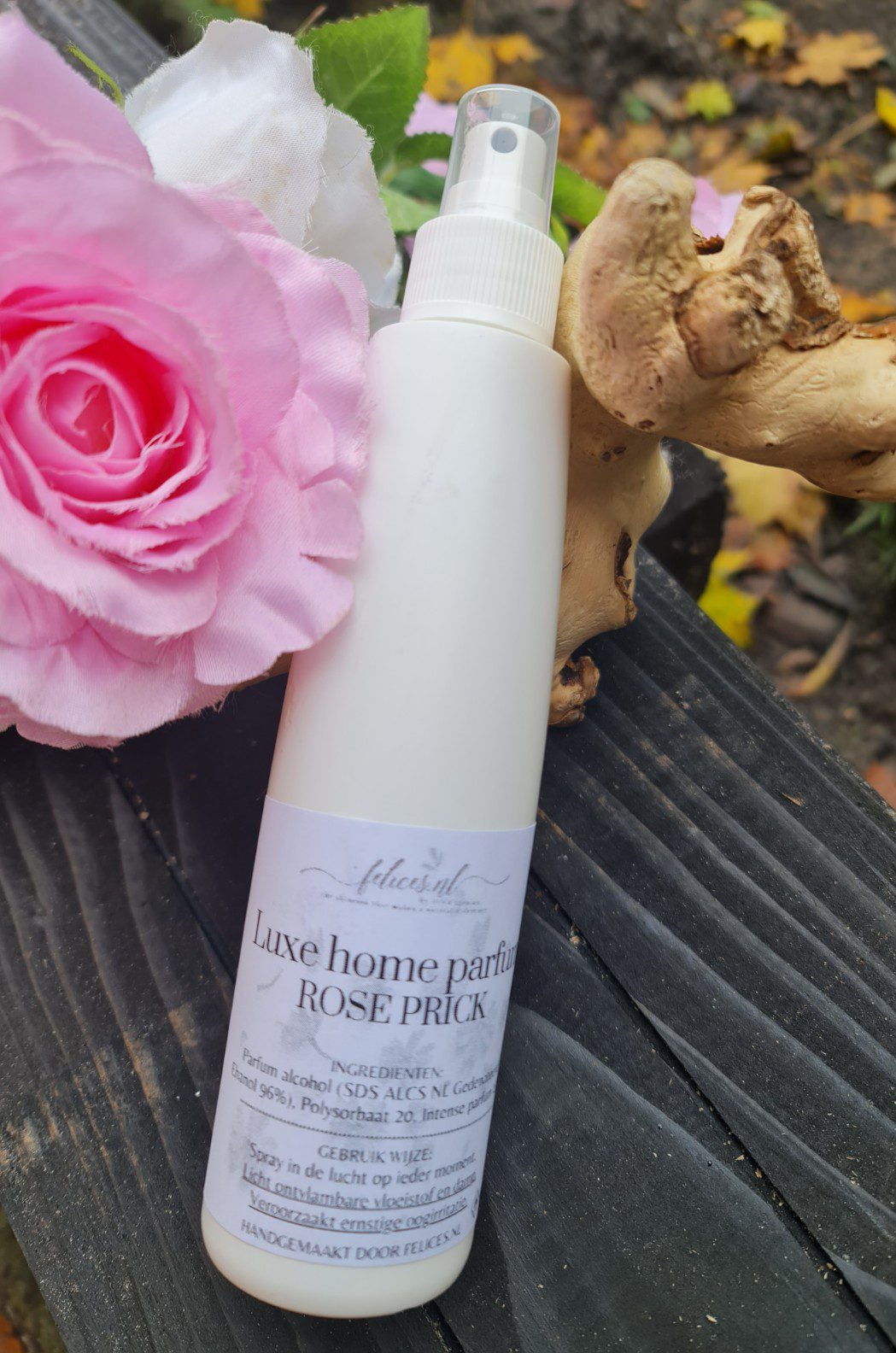 Luxe handgemaakte Interieur parfum spray - kamer spray - sfeer - ROSE PRICK - zachte rozengeur - intens 200ml