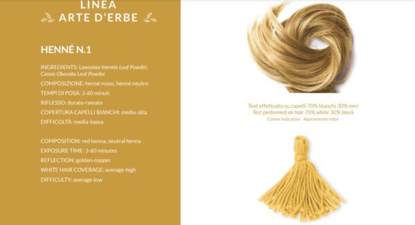 Phitofilos biologische haar henna - haar verf -Licht kastanjebruin blond (Henna 1) 100gr - Afbeelding 2