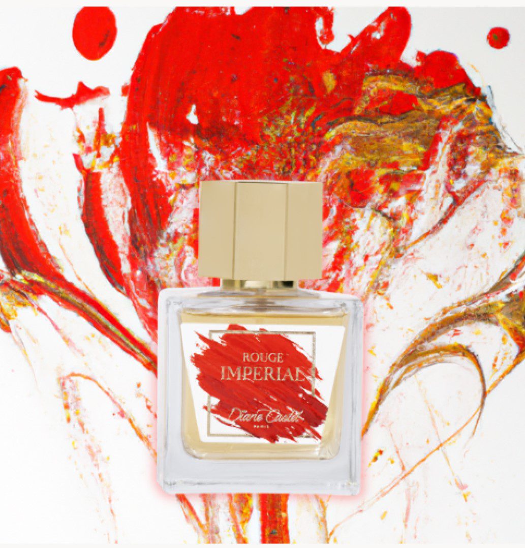 Franse dames Eau De Parfum ROUGE IMPERIAL - violet geur - saffraan - suède - amberkleurige 100ml