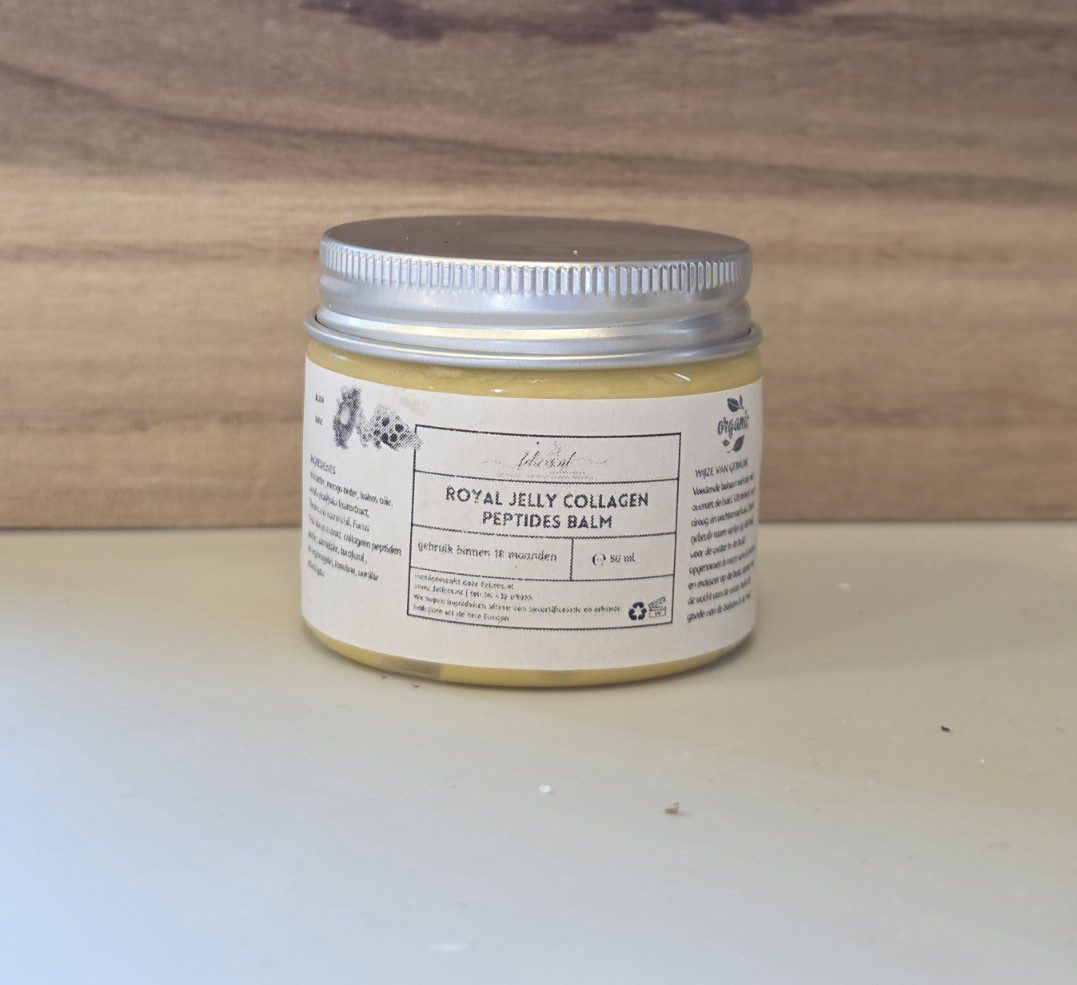 Handgemaakte anti-age balsem met Koninginnengelei - collageen - cacao en vanille extract 50ml - Afbeelding 4