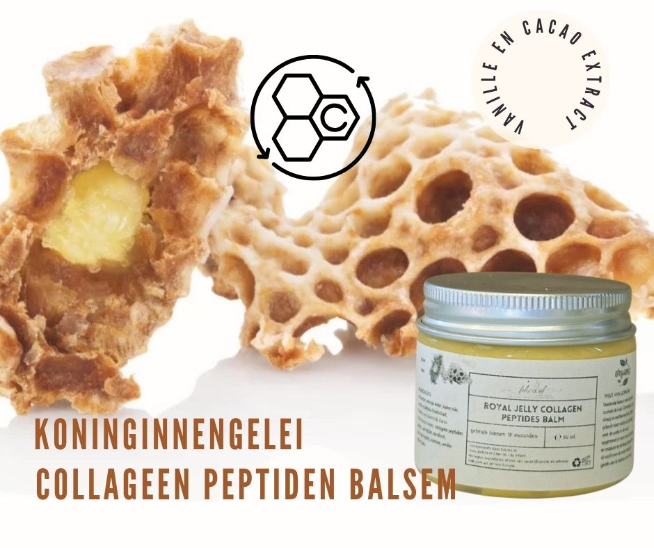 Handgemaakte anti-age balsem met Koninginnengelei - collageen - cacao en vanille extract 50ml