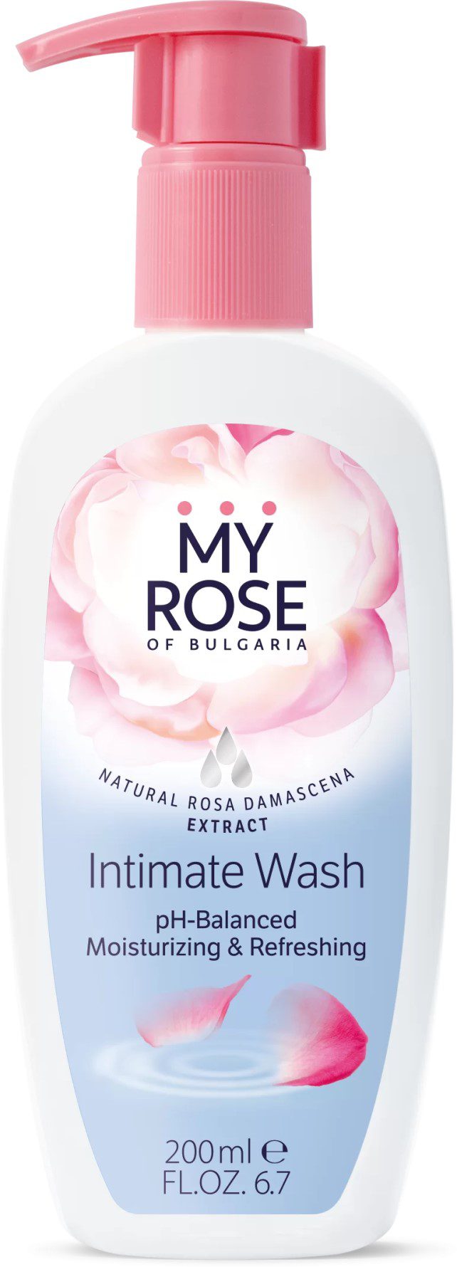 Natuurlijke intieme was met rozen water en kamille - pH balanser - hydrateert en verfrist 200ml