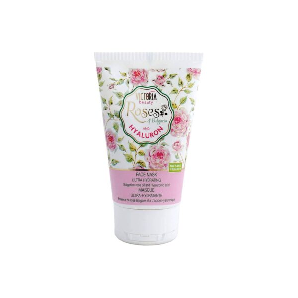 Hydraterende natuurlijke rozen gezicht masker met hyaluron voor stralende en jonge huid 100ml
