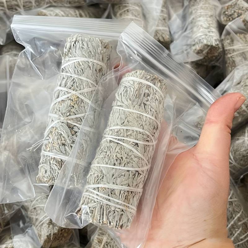 2 stuks Natuurlijke Witte salie bundel - smudge - handgemaakt - spiritualiteit 2x11cm - Afbeelding 4
