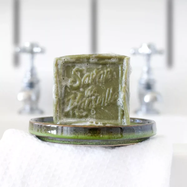 Marseillezeep Extra Puur 72% - Olijfolie - GREEN Cube - huid en keuken - Ruwe zeep gemaakt in Frankrijk 600gr - Afbeelding 3