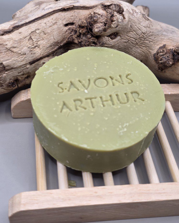 Biologische Marseille Ambachtelijk Scheerzeep met biologische olijfolie en zeep houder gratis