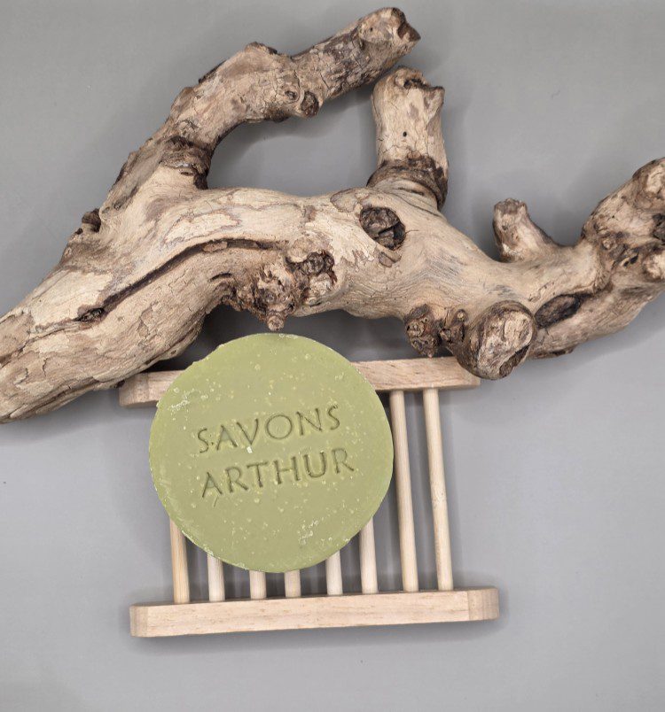 Biologische Marseille Ambachtelijk Scheerzeep met biologische olijfolie en zeep houder gratis