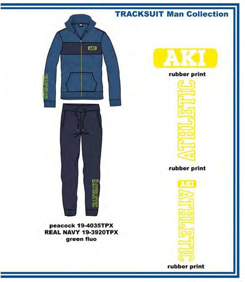 Italiaanse vrijetijd/training pak voor mannen in PEACOCK/BLAUW kleur vest en broek maat L