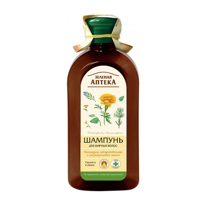 Frisse shampoo voor vet haar met Calendula- en rozemarijnolie - kalme hoofdhuid 350ml