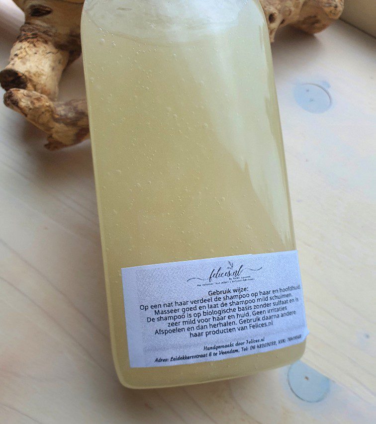 Camellia thee en Knoflook Biologische sulfaatvrije shampoo tegen haar verlies - kliswortel en coffeïne 250ml - Afbeelding 3