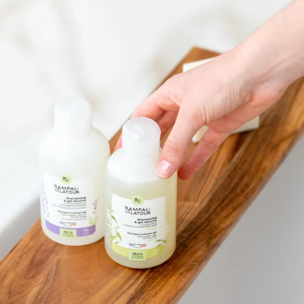 Gecertificeerd biologisch Douchegel en shampoo Klei-Verbena - zuivert haar en huid - 250ml - Cosmos Organic - Afbeelding 2