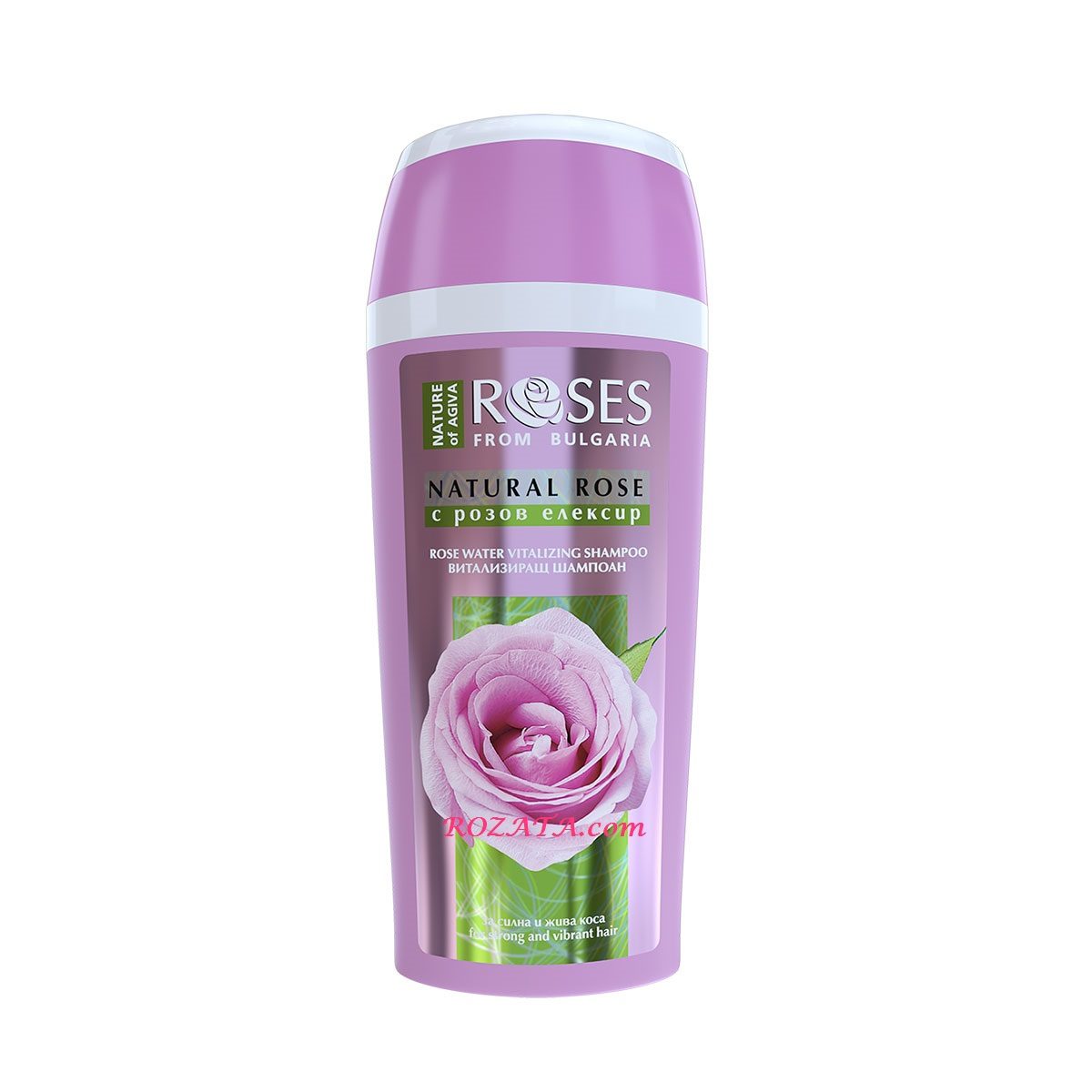 Natuurlijke shampoo - met rozen water uit Bulgarije voor droog en beschadigd haar 250ml