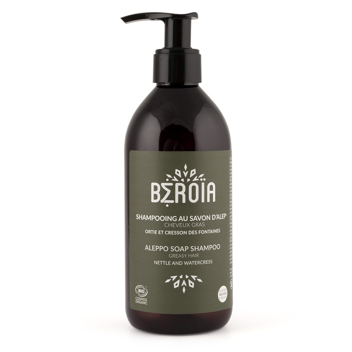 Cosmos gecertificeerd Biologisch Aleppo zeep shampoo en conditioner voor vet haar - laurierbessen - Brandnetel - antibacteriële en schimmelwerende eigenschappen 300ml