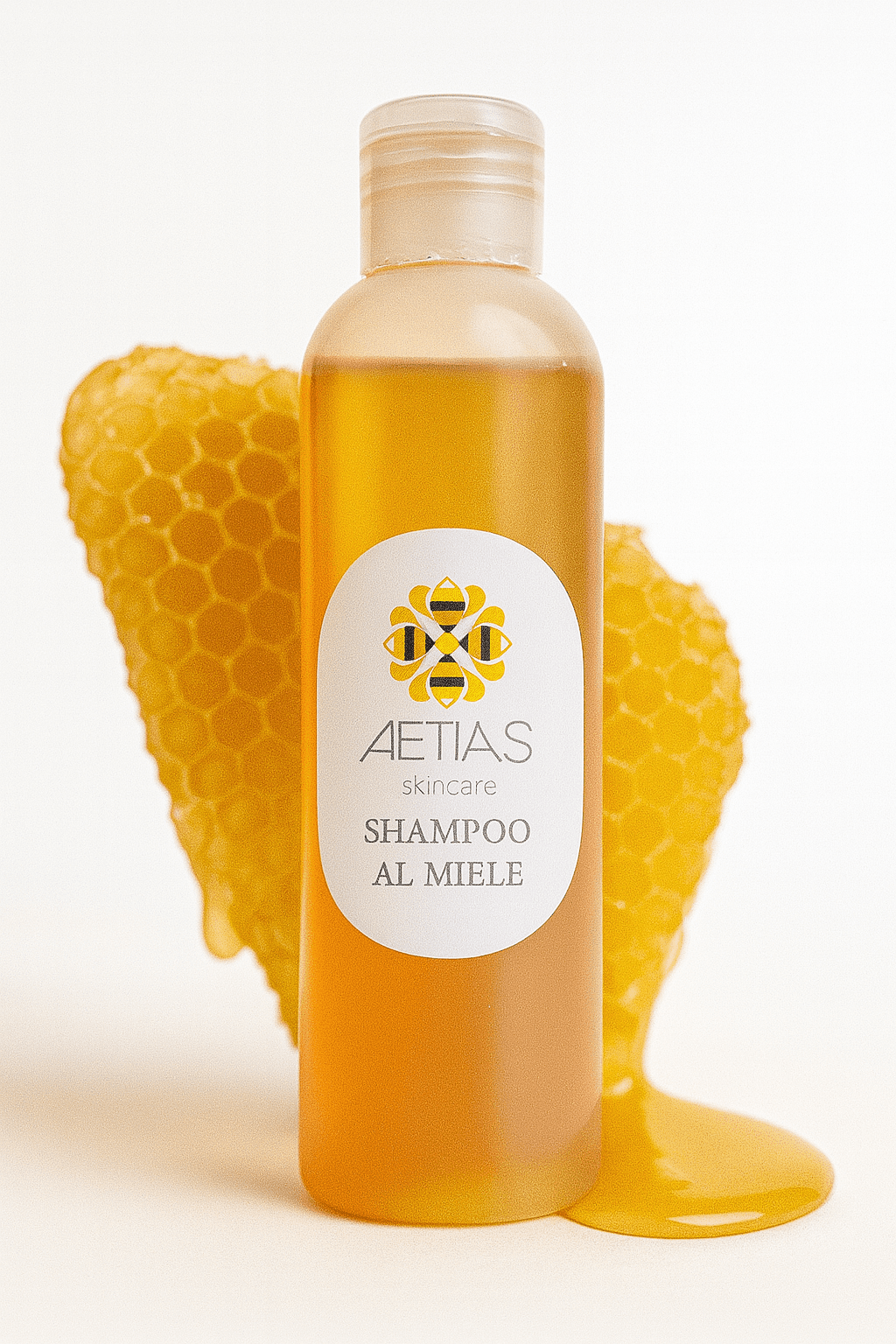 Biologische honing shampoo met tarwe en haver proteïnen - versterkt haar en brengt glans 250ml