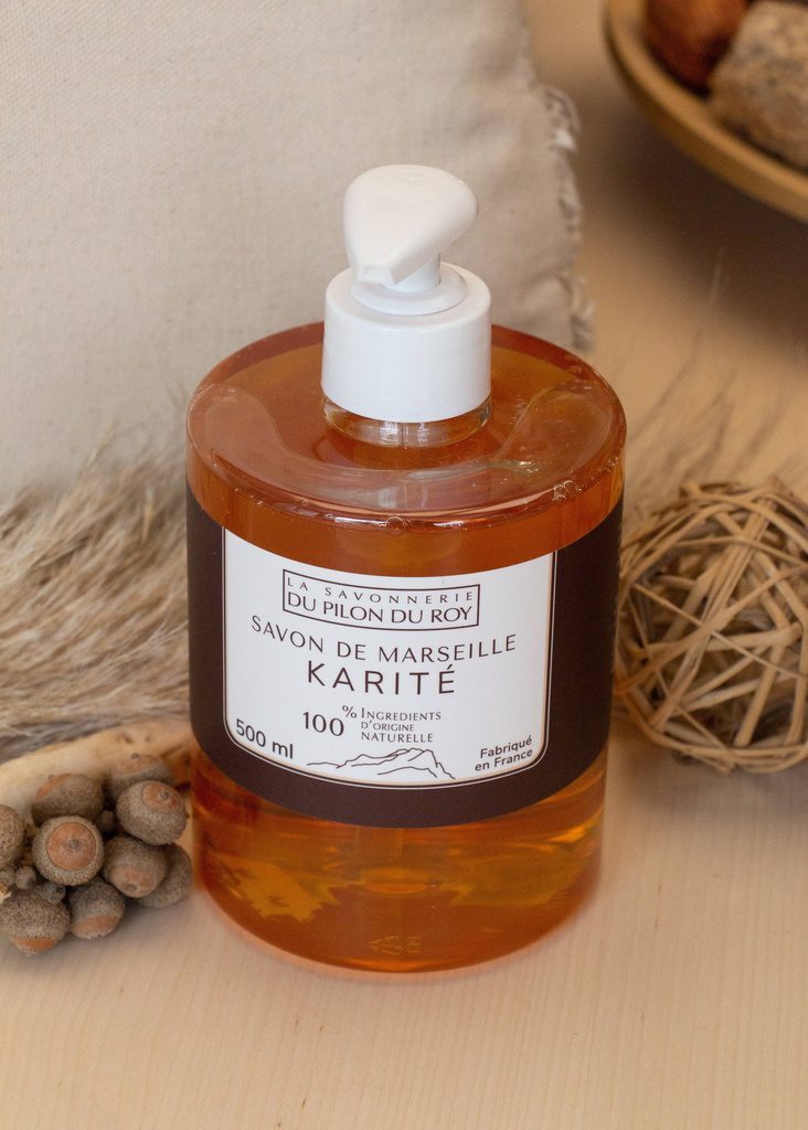 Biologische Marseille vloeibare zeep met Shea boter en Verbana - lichaam en handen zeep - handgemaakt in Frankrij 500ml