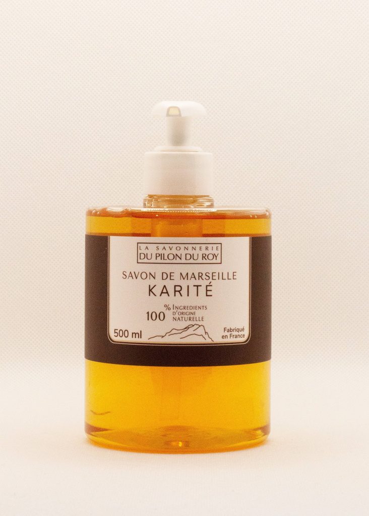 Biologische Marseille vloeibare zeep met Shea boter en Verbana - lichaam en handen zeep - handgemaakt in Frankrij 500ml