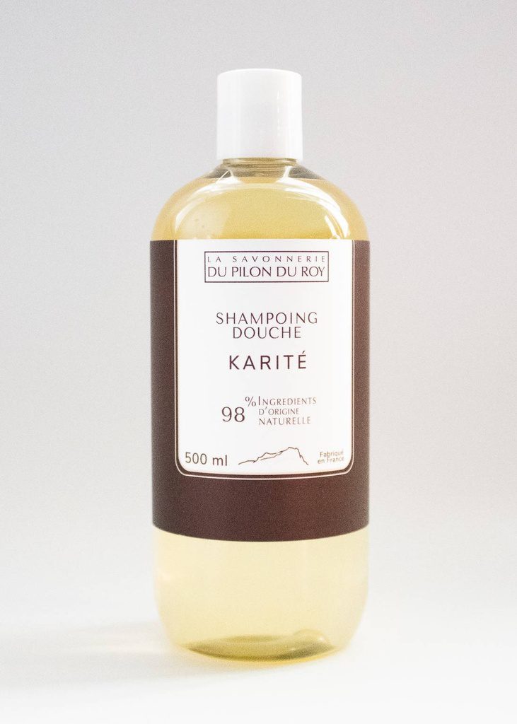 Biologische Shampoo en Douchegel uit Marseille met Shea boter - karite - Delicaat geur - handgemaakt in Frankrijk 500ml