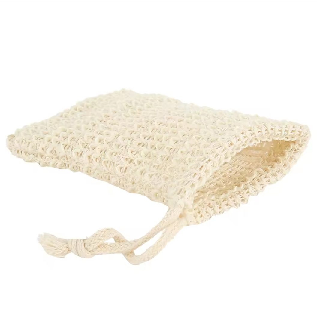 3 x sisal zeep zakjes - ecologisch - natuur product - 10x14cm - zero waste - 3stuks