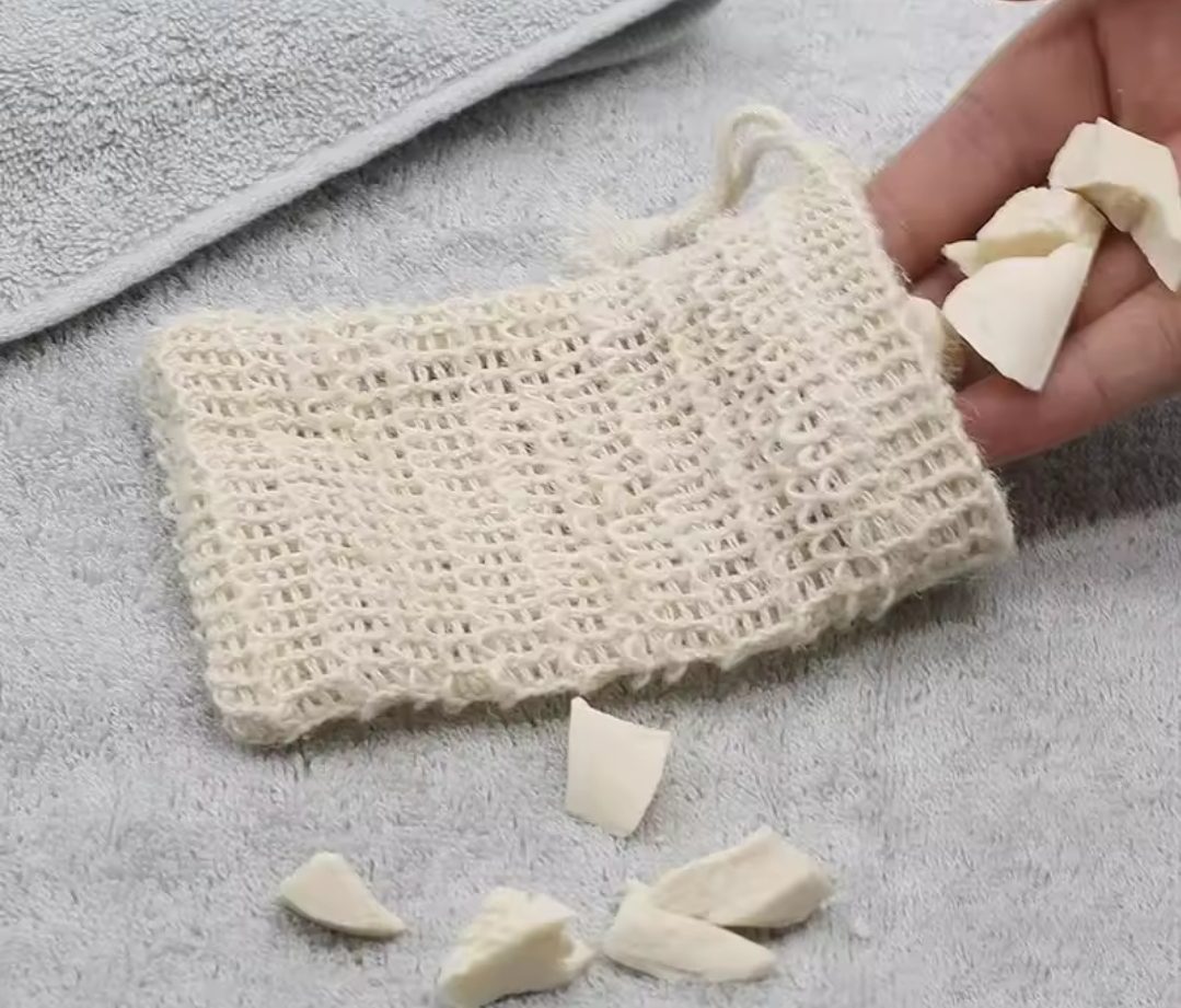 3 x sisal zeep zakjes - ecologisch - natuur product - 10x14cm - zero waste - 3stuks - Afbeelding 4