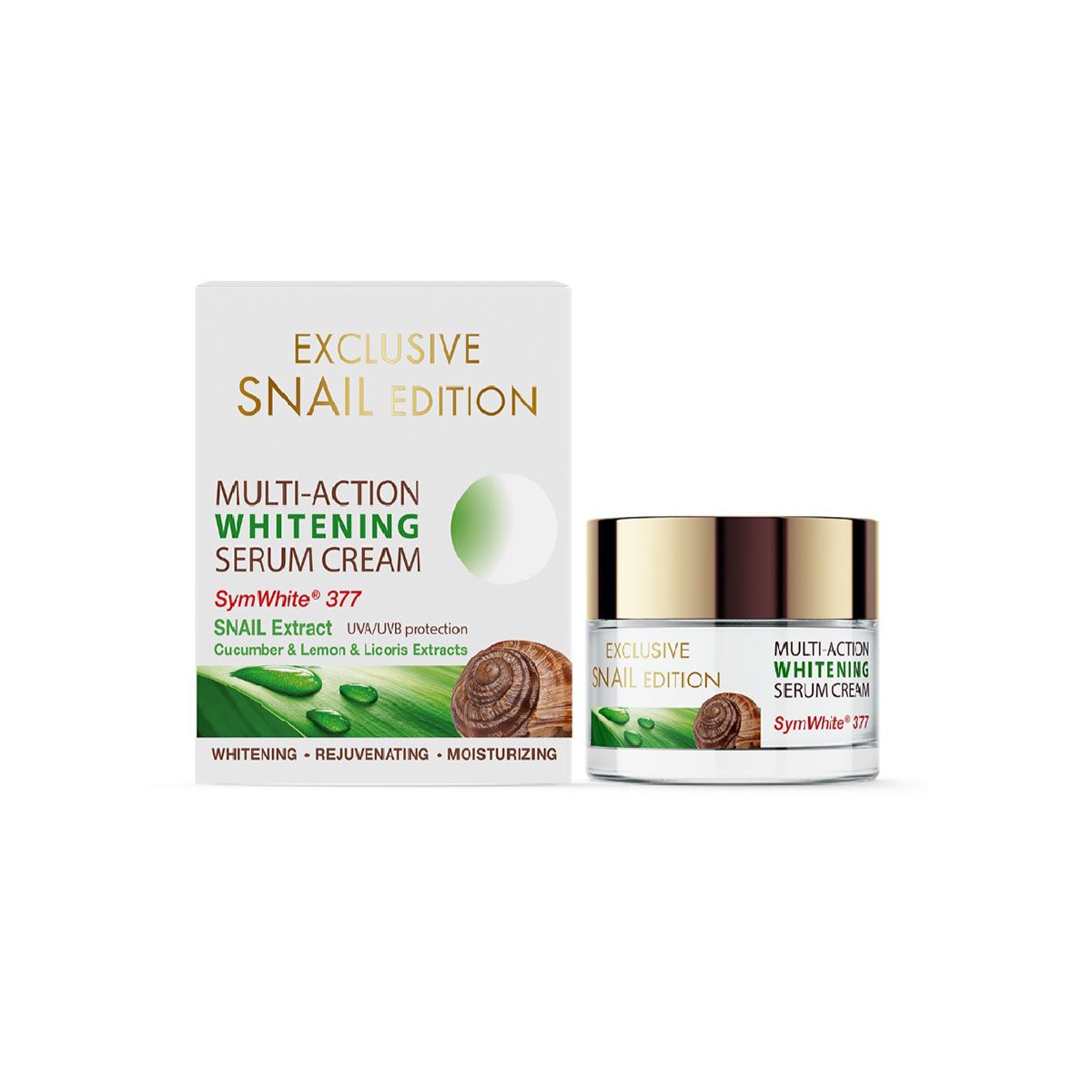Natuurlijke slakken slijm gezicht verhelderende creme met spf 15 - SymWhite 50ml