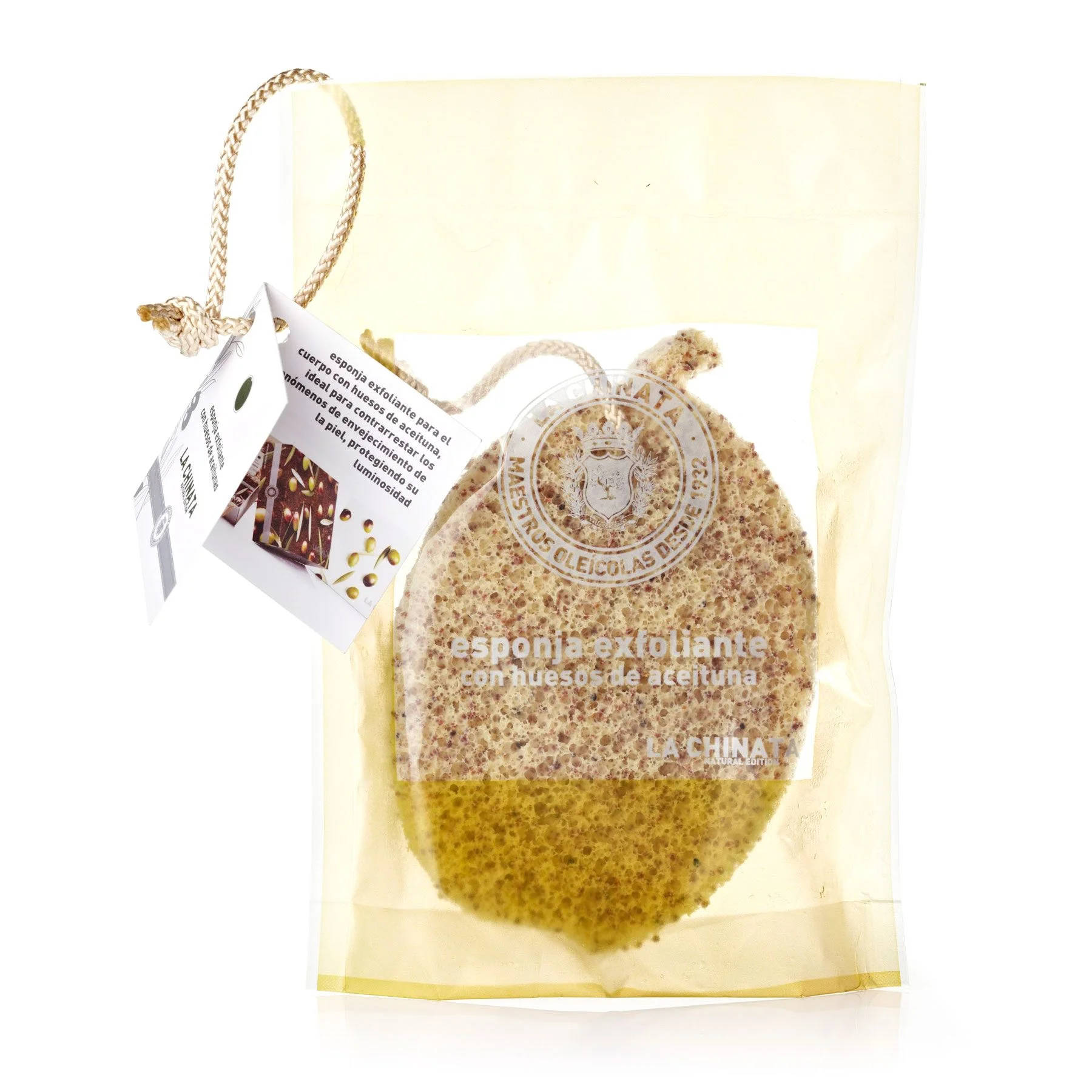 2 stuks Exfoliërende natuurlijke sponzen met olijfpitten voor lichaam - gevoelige huid 2 stuks - Afbeelding 5