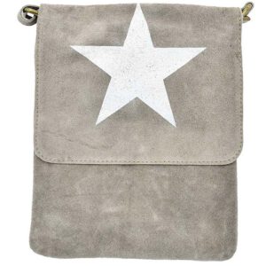 Leren Tas Met Schouderband, suède  tas voor dames