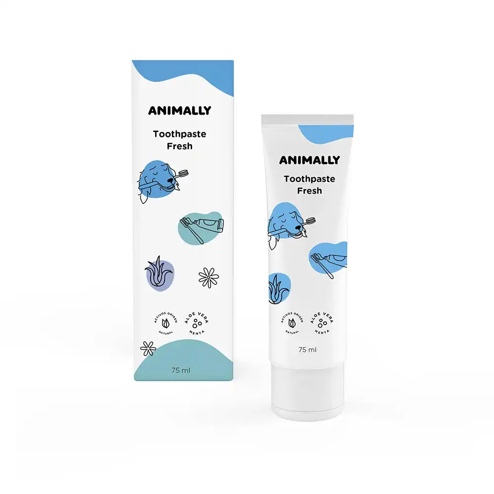 Animally Biologische Tandpasta Fresh voor honden en katten - met extra vinger borstel 125 ml - Afbeelding 3