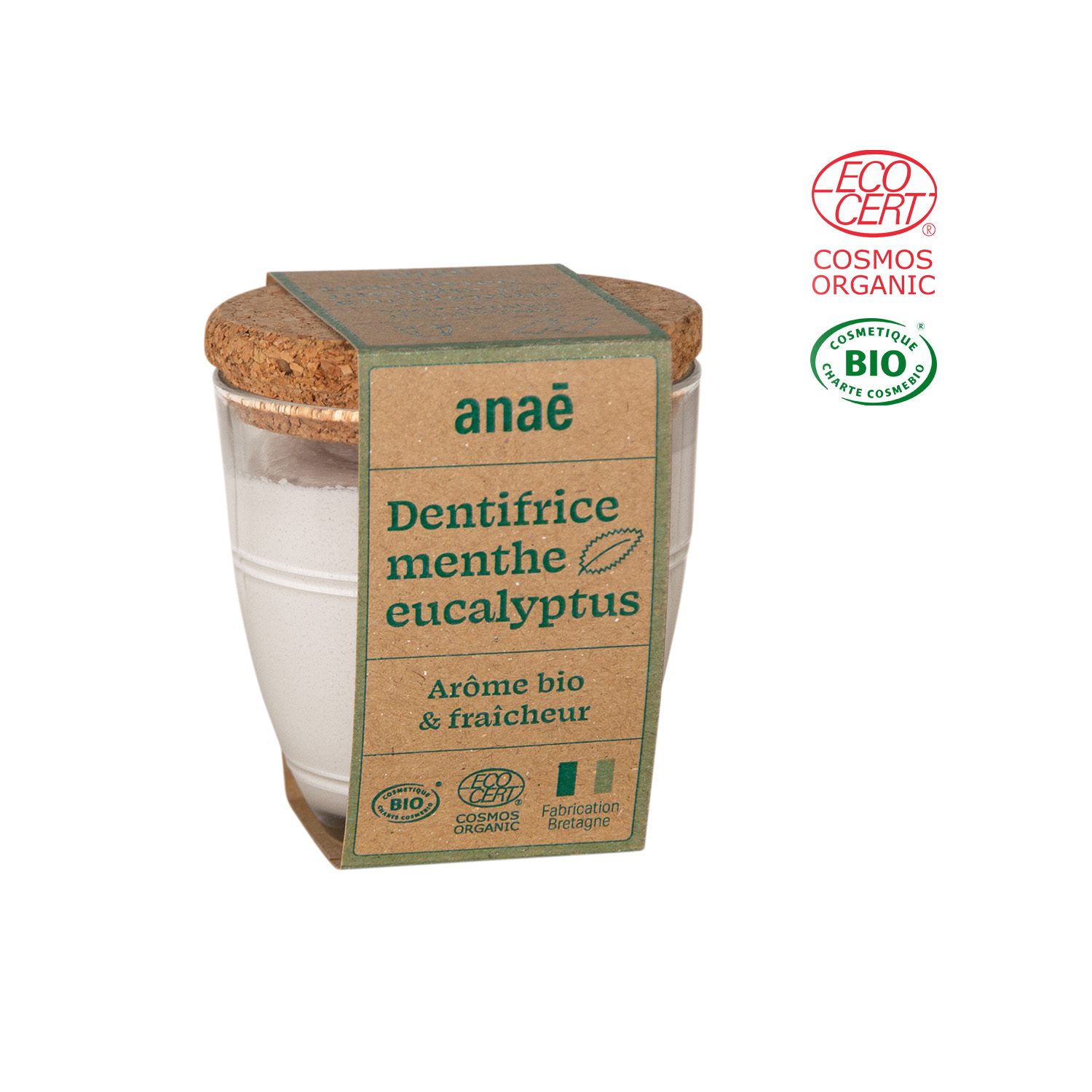 Biologische Tandpasta met Munt en Eucalyptus - gemaakt in Frankrijk - geschikt voor kinderen - minimalistische formule - 175 g