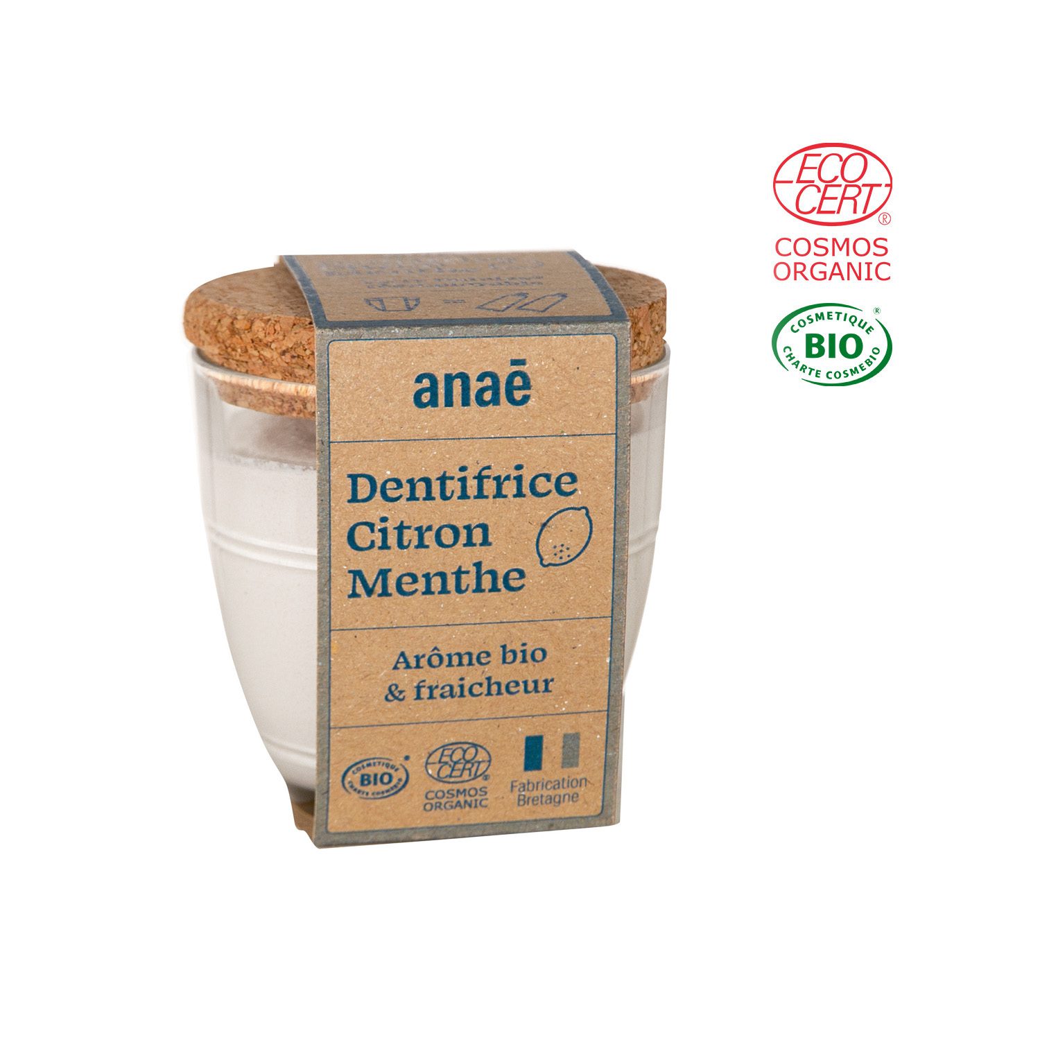 Biologische Tandpasta met citroen en munt - gemaakt in Frankrijk - geschikt voor kinderen - minimalistische formule - 175 g