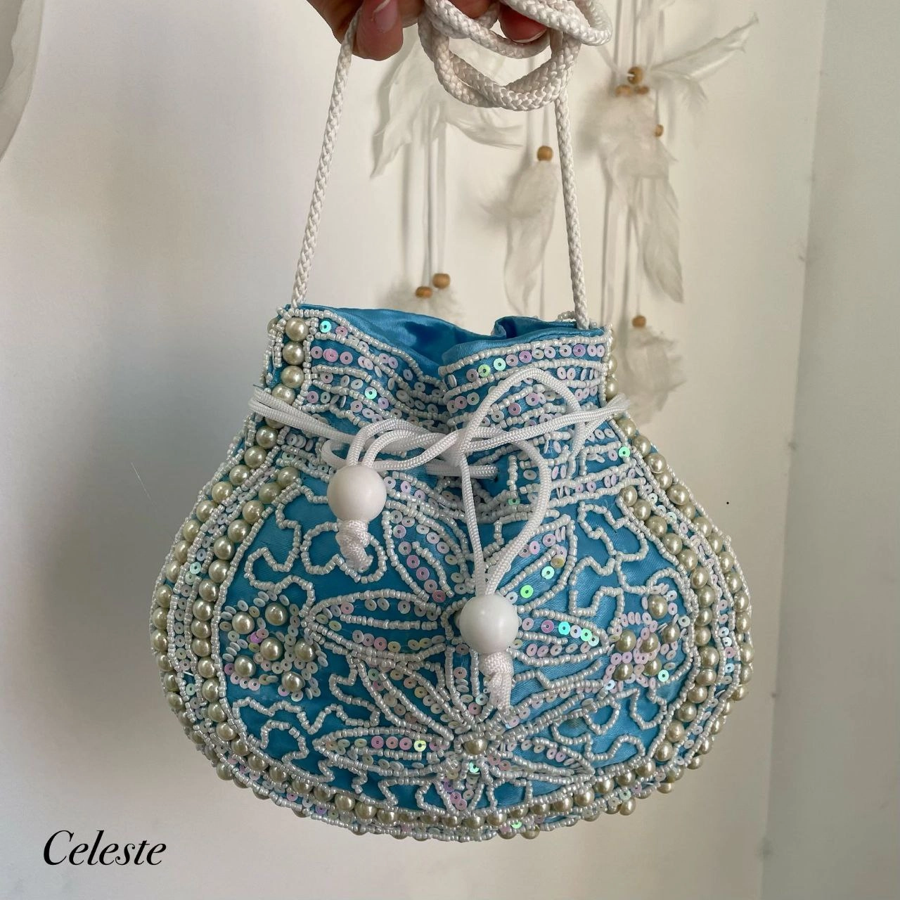 Handgemaakte bonbon tasjes - pailletten - schattige feestje tasje - chiffon tas DIVERSE KLEUREN