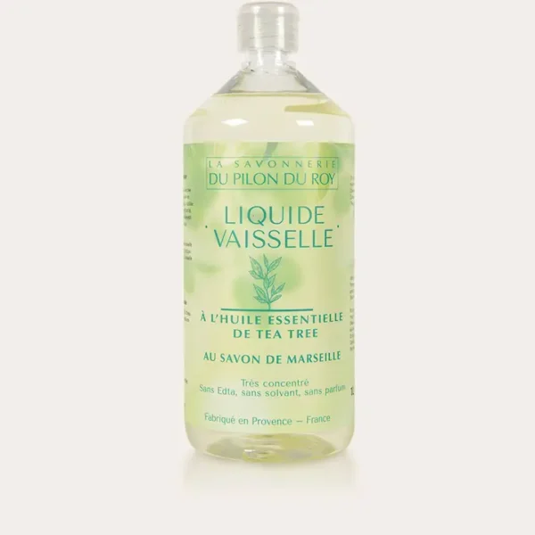 Bio en Eco Tea tree afwasmiddel voor boorden en vaat - glanzend wasgoed - gemaakt in Frankrijk 1L