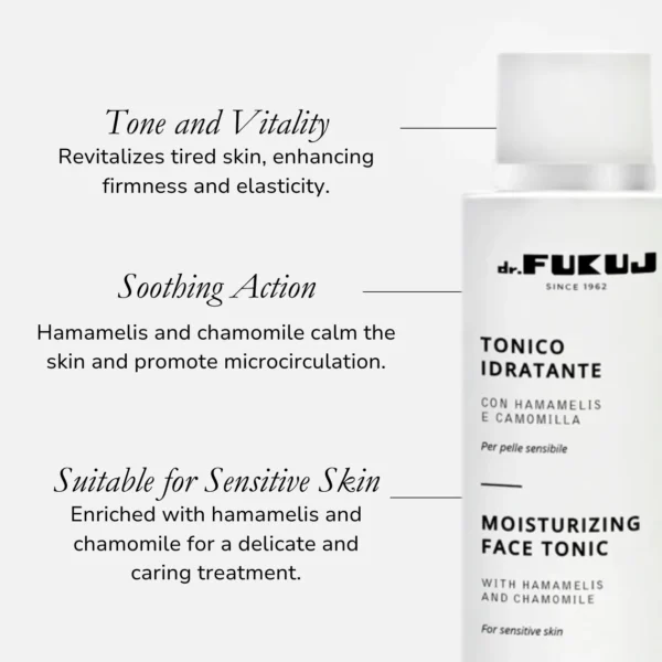 Italiaanse hydraterende tonic - met Hamamelis en Kamille - gevoelige huid types 250ml - Afbeelding 2