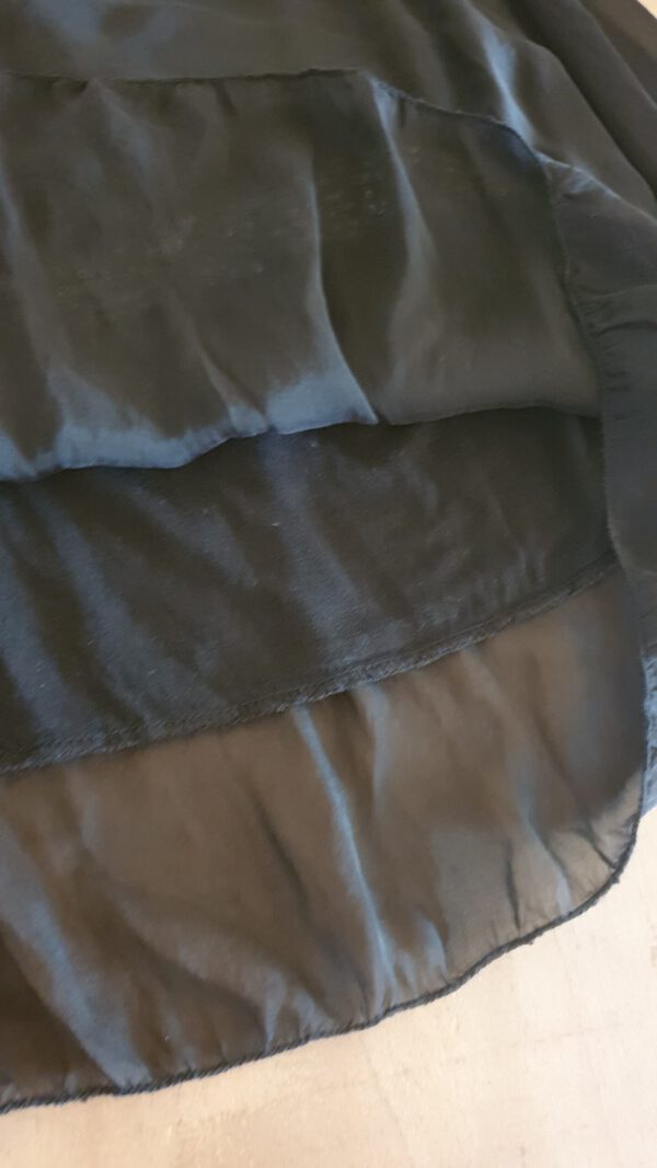 Zijde mouwloze bloes met pailletten, ZWART kleur, Maat 38/40 - Afbeelding 3
