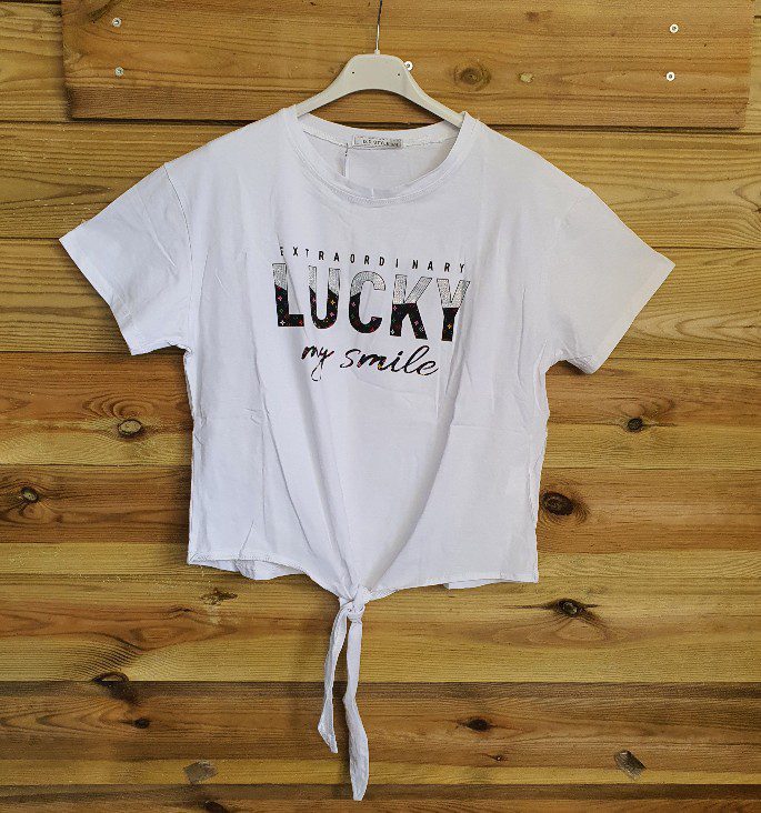 Katoenen cropped en sport top voor dames in wit kleur goede kwaliteit maat S/M