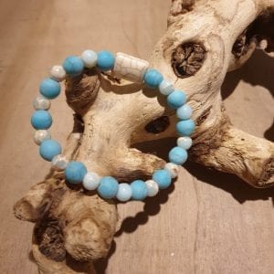 Turquoise armband met Howliet