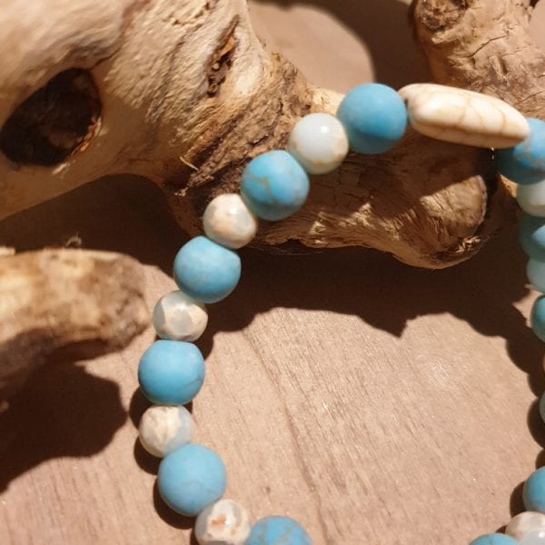 Turquoise armband met Howliet - Afbeelding 3