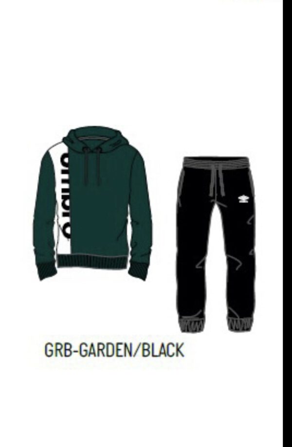 Umbro heren katoenen trainingspak set van sport broek en een sweater met capuchon gevoerd Maat S - Afbeelding 3
