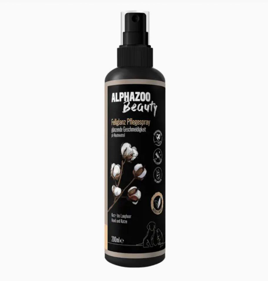 Natuurlijke vacht spray voor glans - honden en katten - lange vacht - zonder klitten - makkelijk door te kamen 200ml