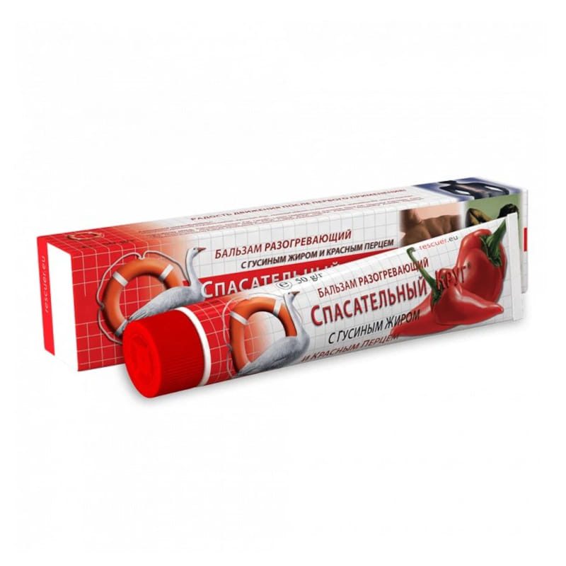 Verwarmende balsem met cayennepeper en ganzenvet - pijnlijke rug - gewrichts- en spiermassage 50 g