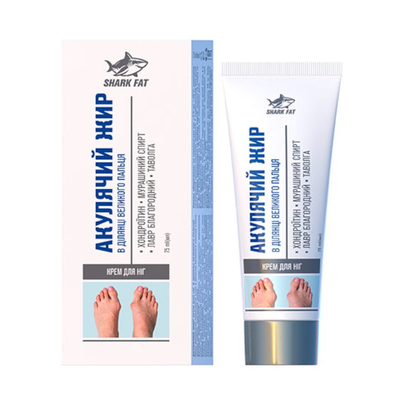 Voetcrème met haaienvet en laurierblad voor hallux valgus - eeltknobbels - Chondroïtine 75 ml