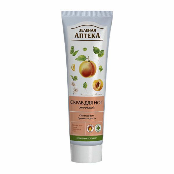 Natuurlijke scrub voor voeten, voetscrub, met abrikozenpit korrels, ruwe voeten, hakken100ml