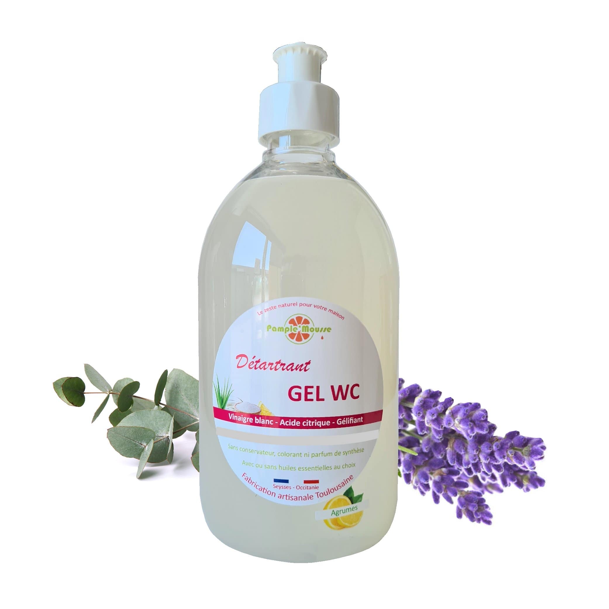 100% Plantaardige Marseille Toilet gel reiniger LAVENDEL- reinigt - ontkalkt - ontgeurt de WC- Marseille zeep 500ml