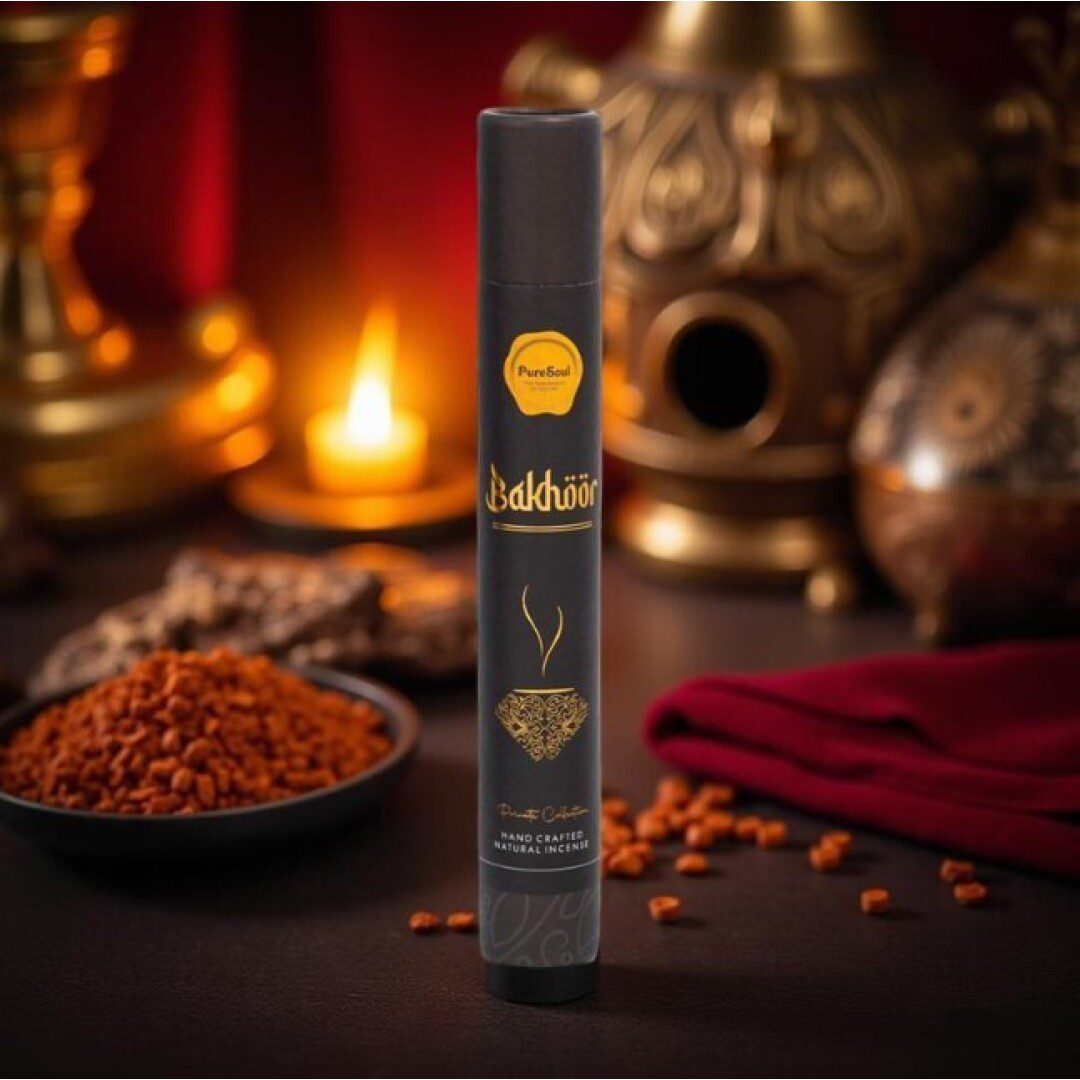 Pure Soul Bakhoor Wierook - Hoge kwaliteit Indiase handgemaakte wierook - exotische en ontspannende aroma 25gr. - Afbeelding 3